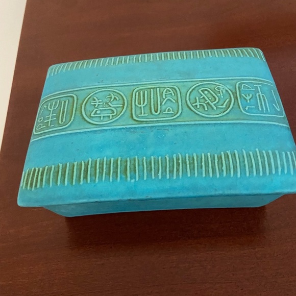 RARE Alvino Bagni for Raymor Bitossi Sea Garden Turquoise  Box Made in Italy - Picture 3 of 11